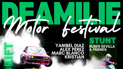 Texto Alternativo: DFamilie Motor Festival llega a Móstoles con exhibiciones de pilotos profesionales drift & stunt y mucho espectáculo