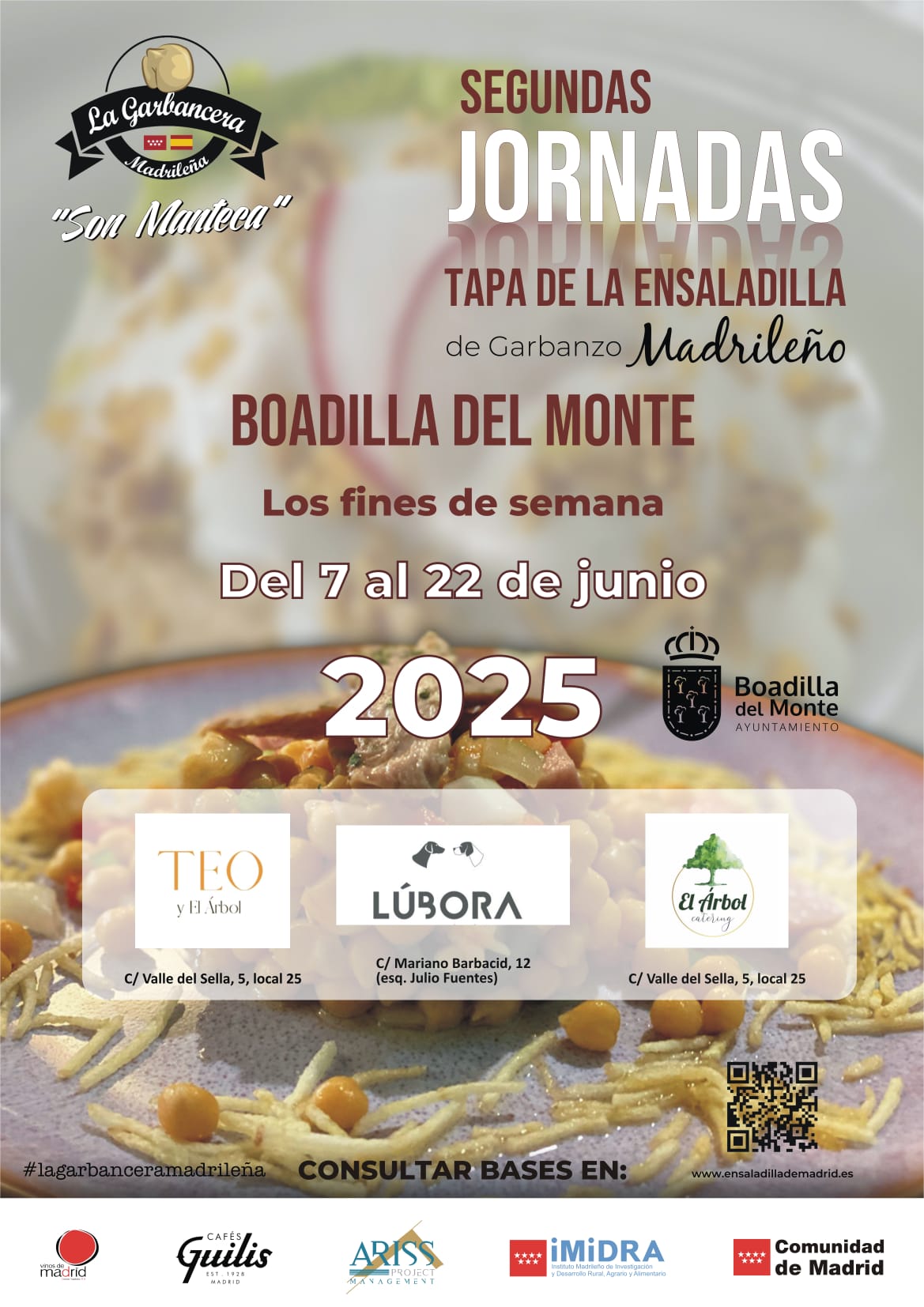 Texto Alternativo: Boadilla participa en las II Jornadas de la Tapa de la Ensaladilla Madrileña con Garbanzo, del 7 al 22 de junio