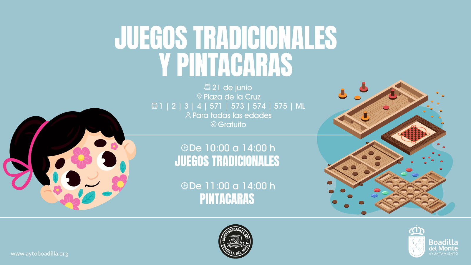 Texto Alternativo: Jornada de juegos tradicionales y pintacaras en la plaza de la Cruz el próximo sábado
