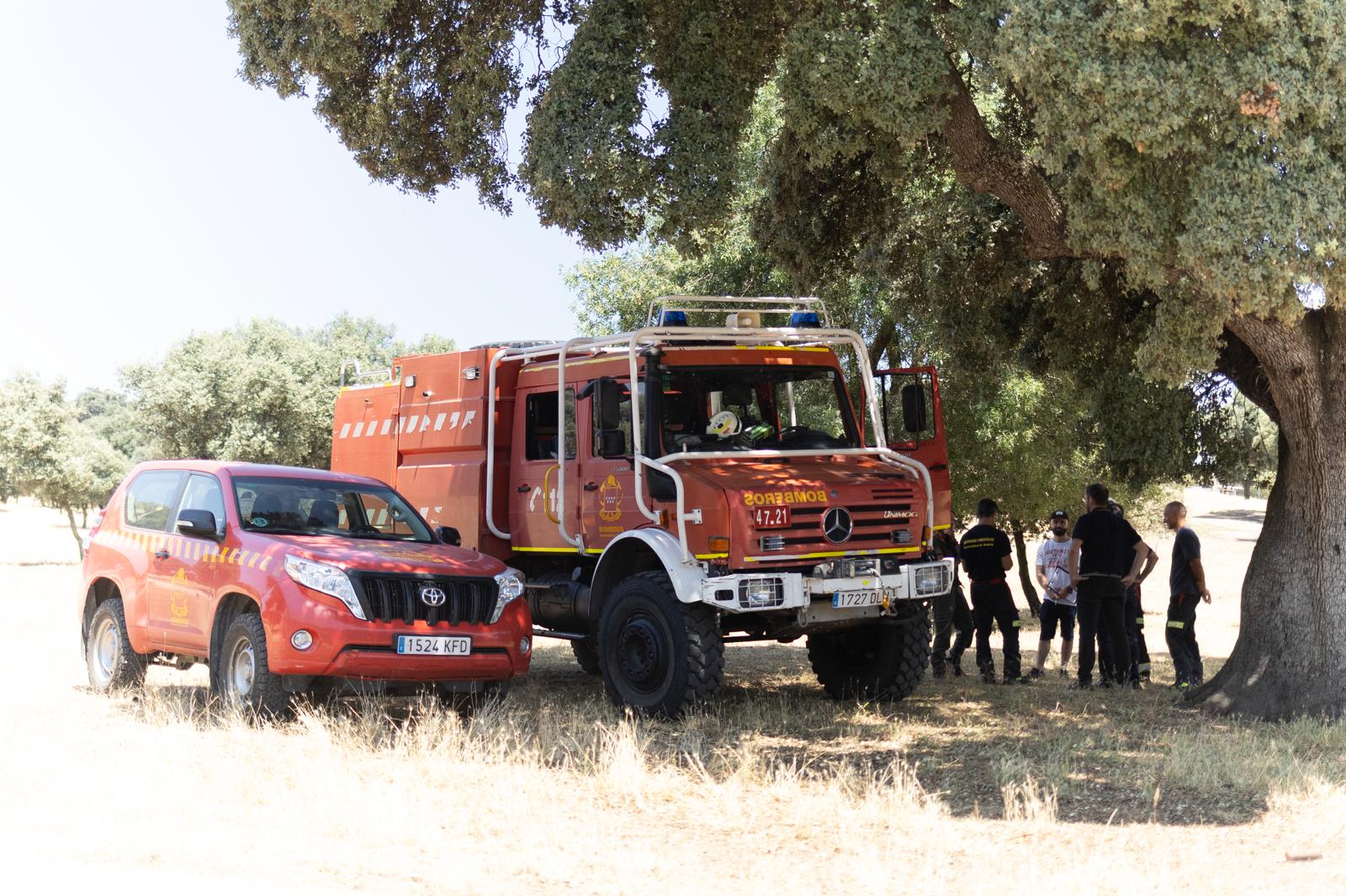 Texto Alternativo: El retén de bomberos de la Comunidad de Madrid ya está en el monte de Boadilla para prevenir incendios