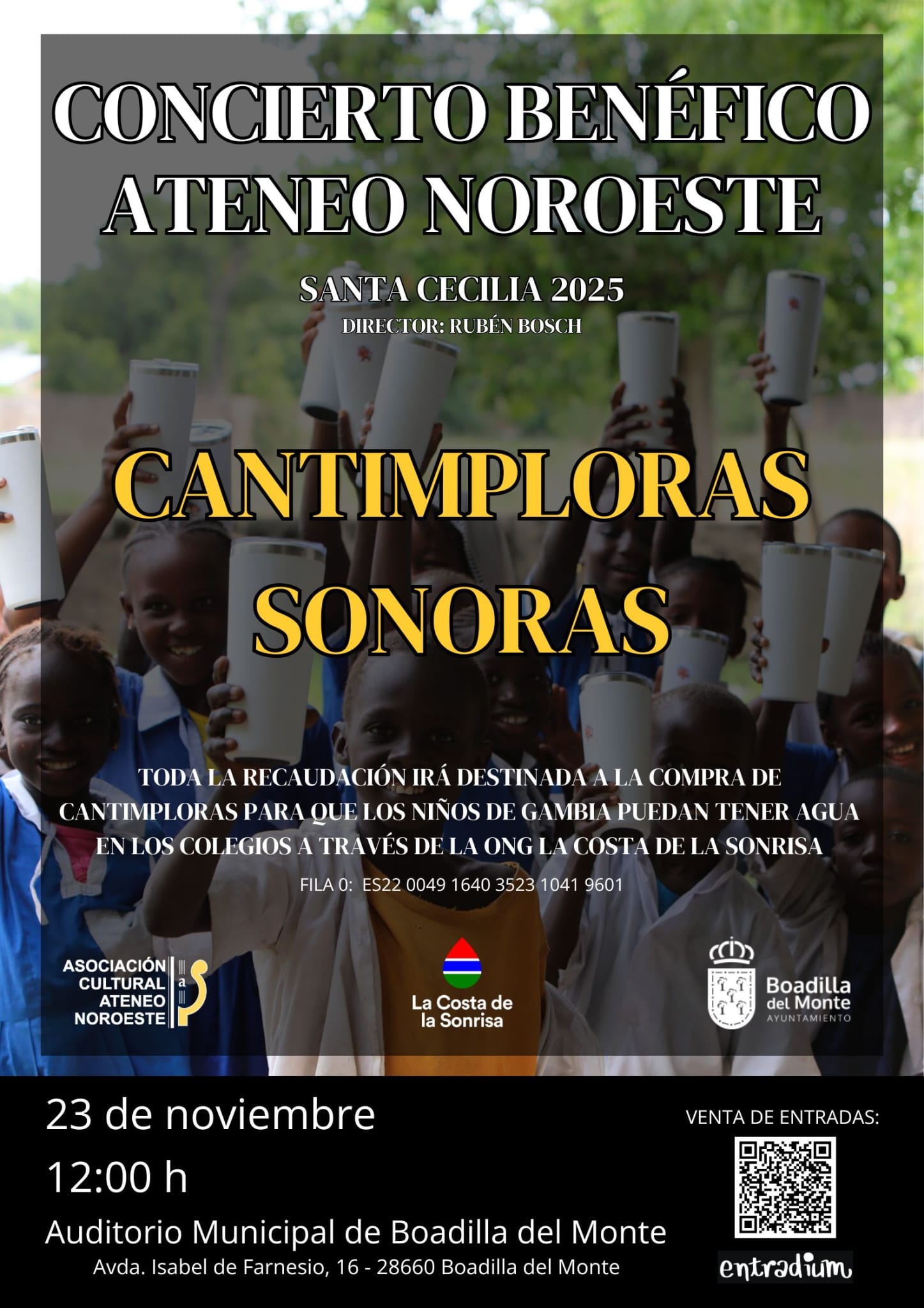 Texto Alternativo: El Auditorio acogerá el próximo domingo el concierto solidario Cantimploras Sonoras