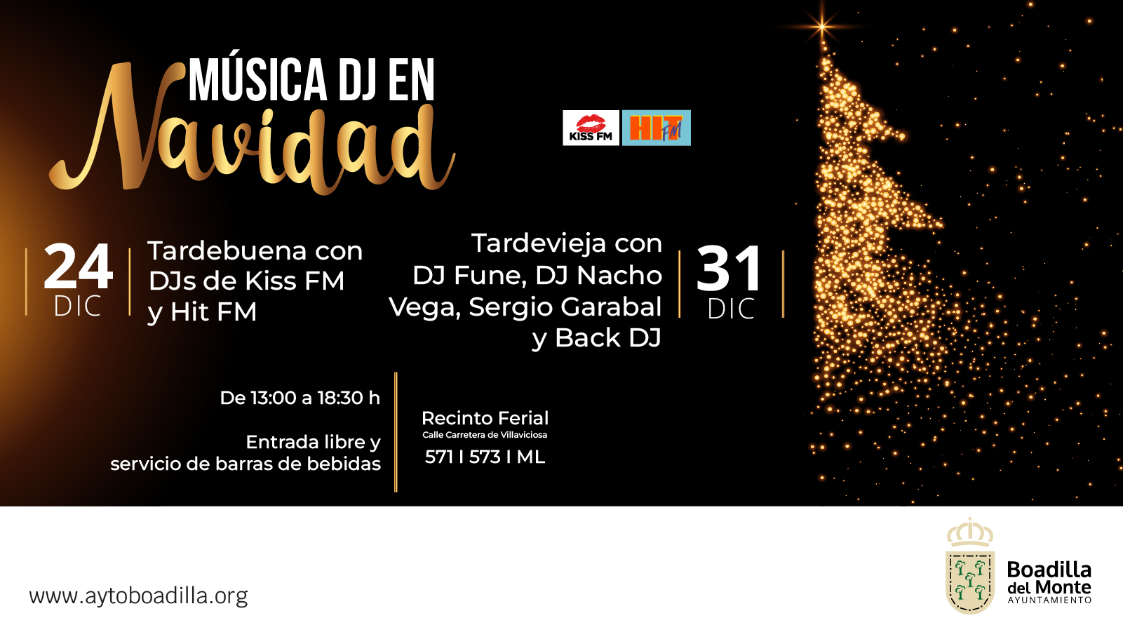 Texto Alternativo: Boadilla propone la celebración de la Tardebuena y la Tardevieja en el Recinto Ferial