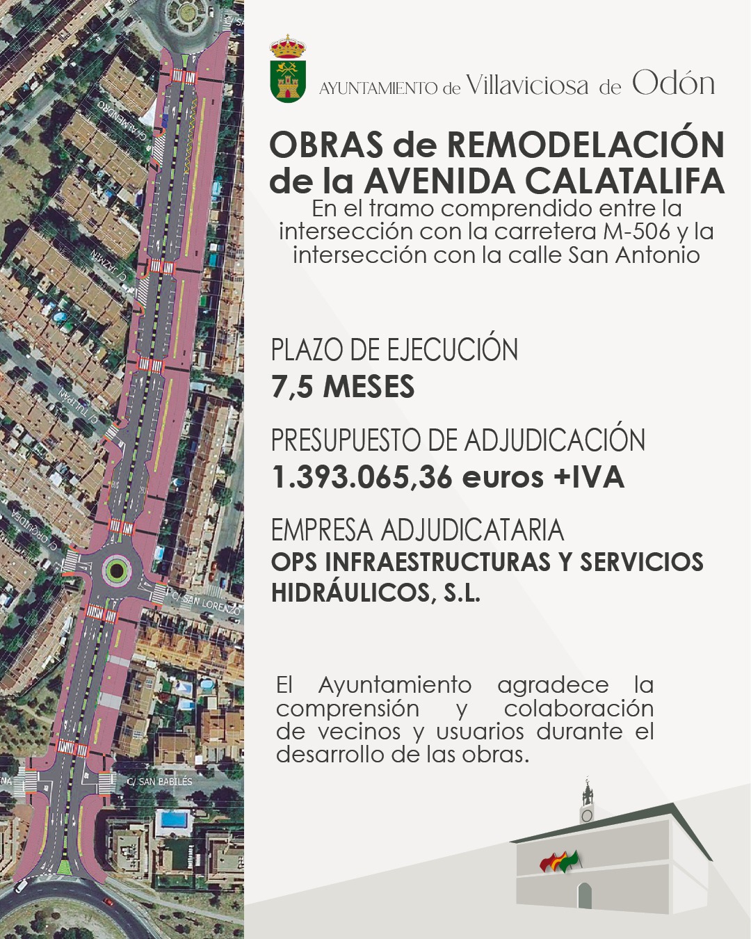 Texto Alternativo: Las obras de remodelación, mejora y acondicionamiento de la Avenida Calatalifa comenzarán el lunes 12 de enero