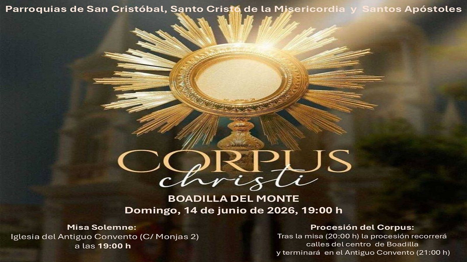 Texto Alternativo: La procesión del Corpus Christi se celebrará el próximo domingo por las calles del casco histórico