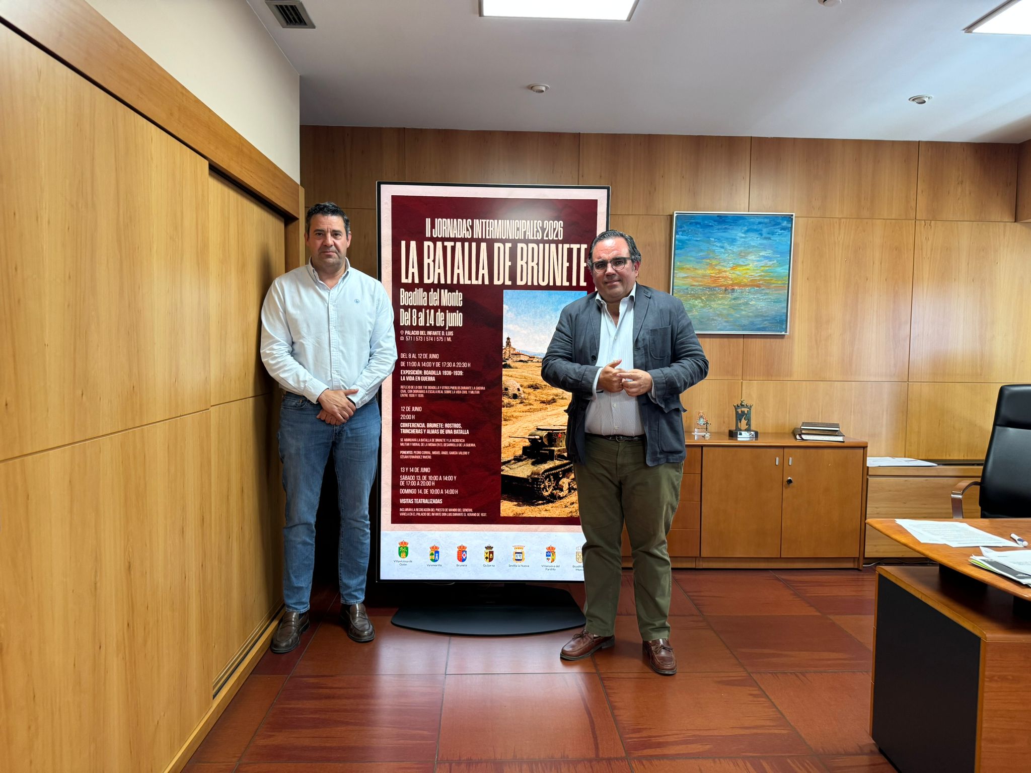 Texto Alternativo: El Palacio acoge una exposición de la Guerra Civil en Boadilla, dentro de las jornadas sobre la Batalla de Brunete